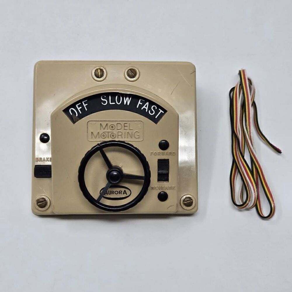 AURORA MODEL MOTORING SLOT CAR SPEED CONTROLLER FORWARD REVERSE BRAKE NEW WIRES